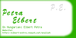 petra elbert business card